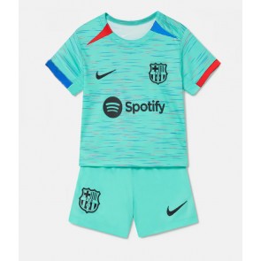 Maillot de foot Barcelona Troisième enfant 2023-24 Manches Courte (+ pantalon court)